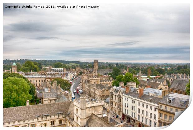 Oxford Cityscape Print by Juha Remes