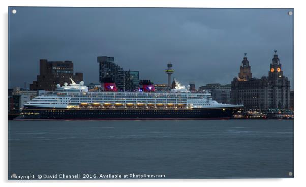Disney Magic Cruise Liner  Acrylic by David Chennell