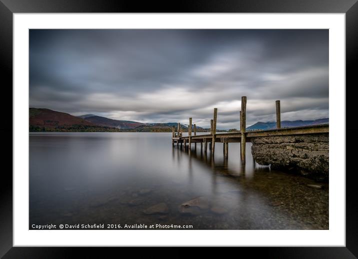 Ashness Jetty, Derwent Water, The Lake District Framed Mounted Print by David Schofield