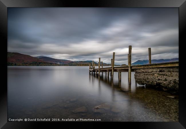 Ashness Jetty, Derwent Water, The Lake District Framed Print by David Schofield