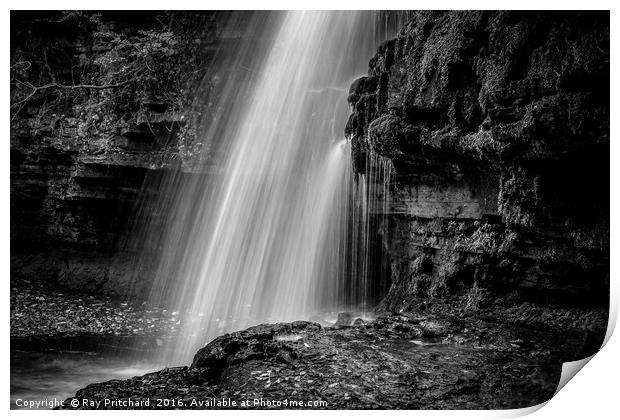 Waterfall in Teesdale Print by Ray Pritchard