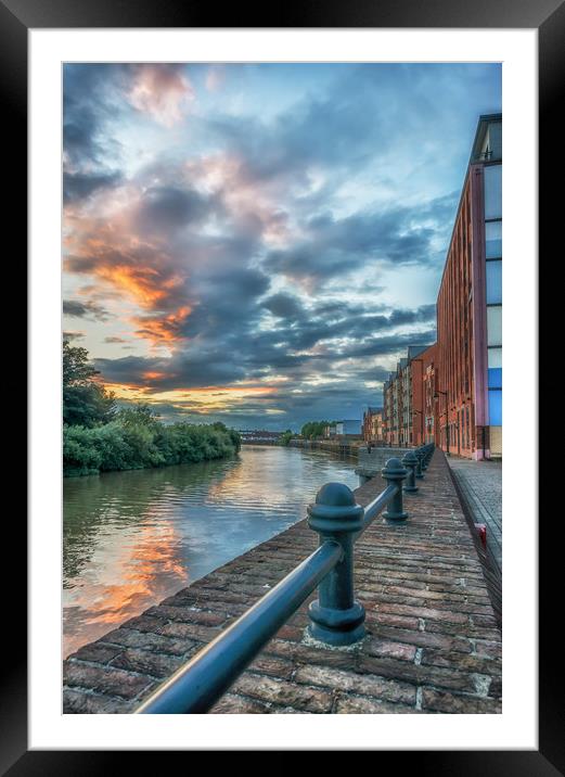 Gainsborough River Side Sunset Framed Mounted Print by Jason Thompson