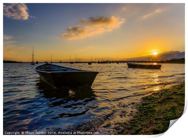 Sunset in Poole Harbour  Print by Shaun Jacobs