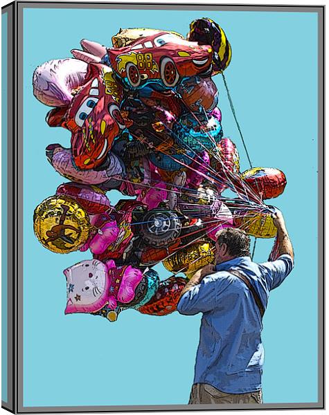 The Balloon Seller Canvas Print by Bruce Glasser