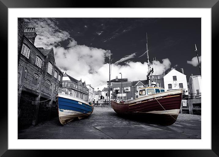 Boats at Scarborough Framed Mounted Print by Rob Hawkins