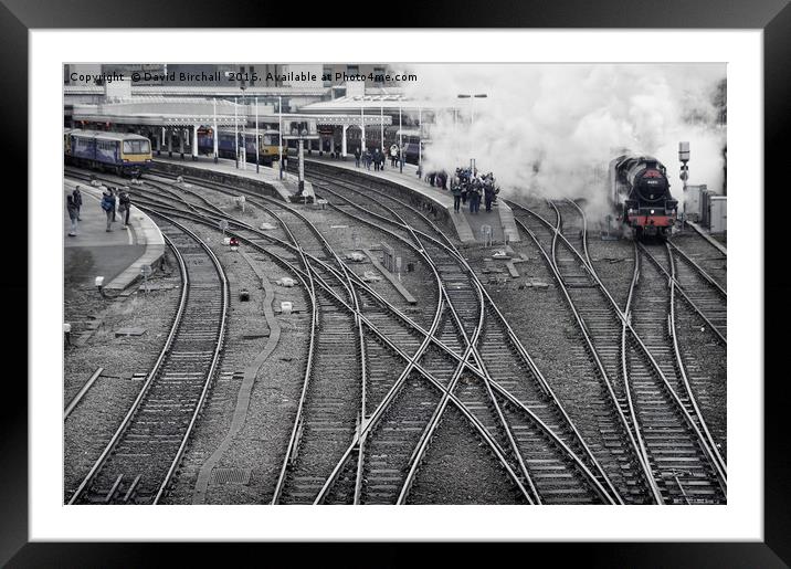 Steam trains in Sheffield Framed Mounted Print by David Birchall