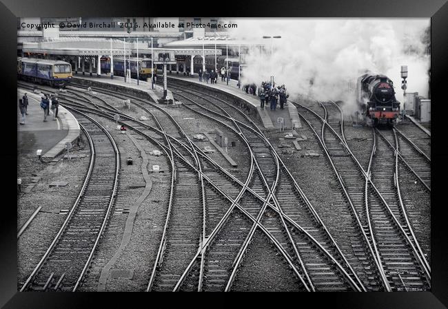 Steam trains in Sheffield Framed Print by David Birchall