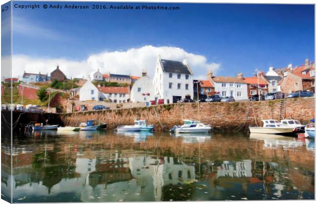 Scottish East Fife Harbour - Crail Canvas Print by Andy Anderson