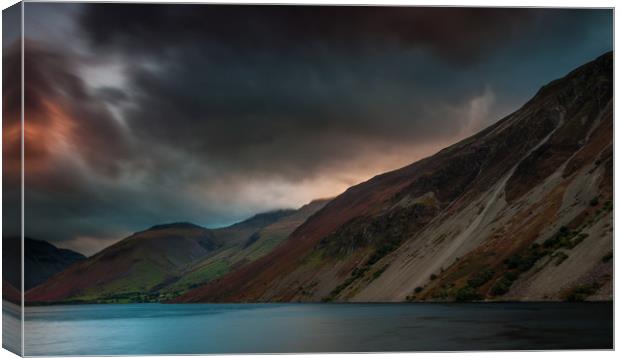'The Screes' Wast Water Canvas Print by Paul Andrews