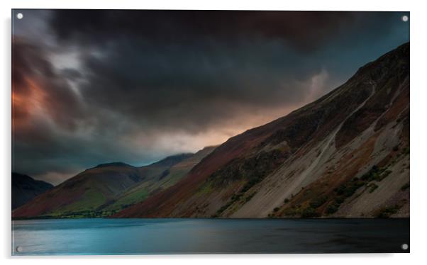 'The Screes' Wast Water Acrylic by Paul Andrews