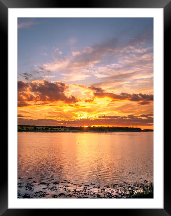 Sundown at Waren Mill Framed Mounted Print by Naylor's Photography
