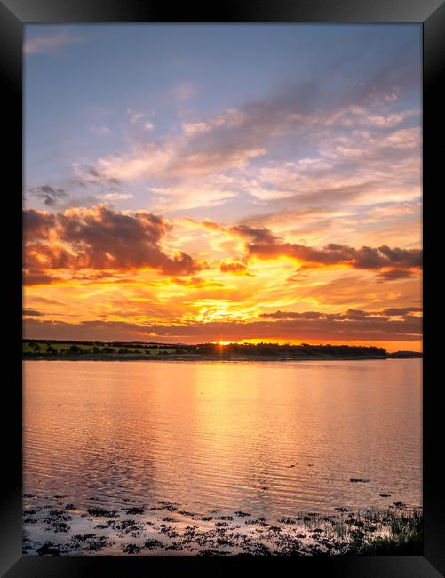 Sundown at Waren Mill Framed Print by Naylor's Photography