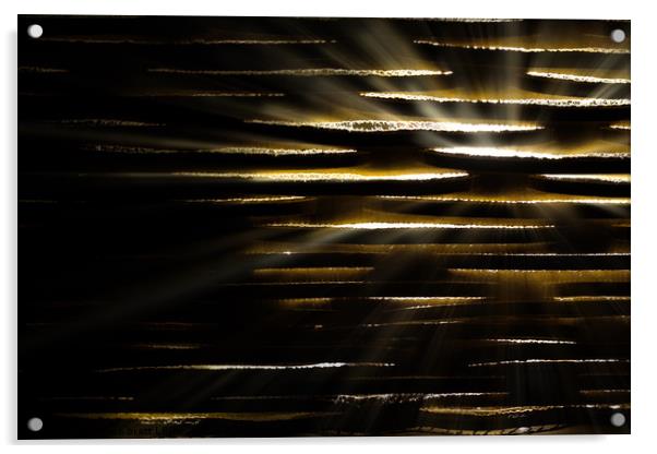 Shining light through slats Acrylic by Simon Bratt LRPS