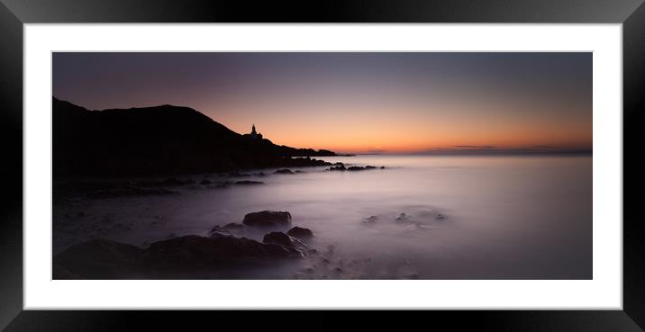 Early morning at Bracelet Bay Framed Mounted Print by Leighton Collins