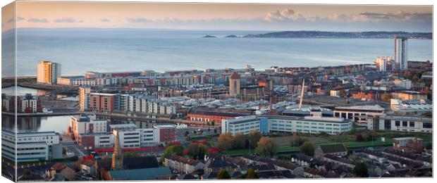 Swansea City South Wales  Canvas Print by Leighton Collins