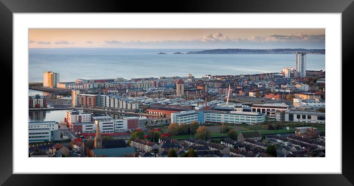 Swansea City South Wales  Framed Mounted Print by Leighton Collins