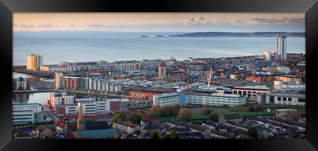 Swansea City South Wales  Framed Print by Leighton Collins