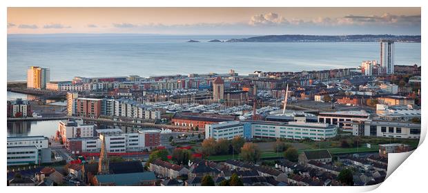 Swansea City South Wales  Print by Leighton Collins