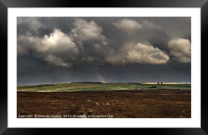 Stormy Skies and Rainbows Framed Mounted Print by AMANDA AINSLEY