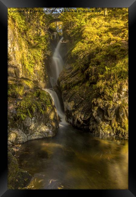 Cumbrian Waterfall. Framed Print by Angela Aird
