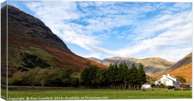 The Inn at Wasdale Head Canvas Print by Alan Crawford