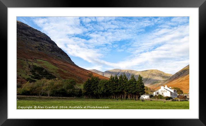 The Inn at Wasdale Head Framed Mounted Print by Alan Crawford