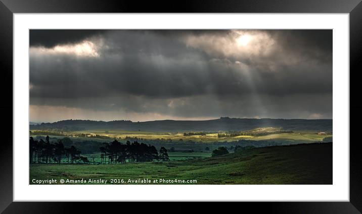 Sun Rays and Cloudy Days Framed Mounted Print by AMANDA AINSLEY