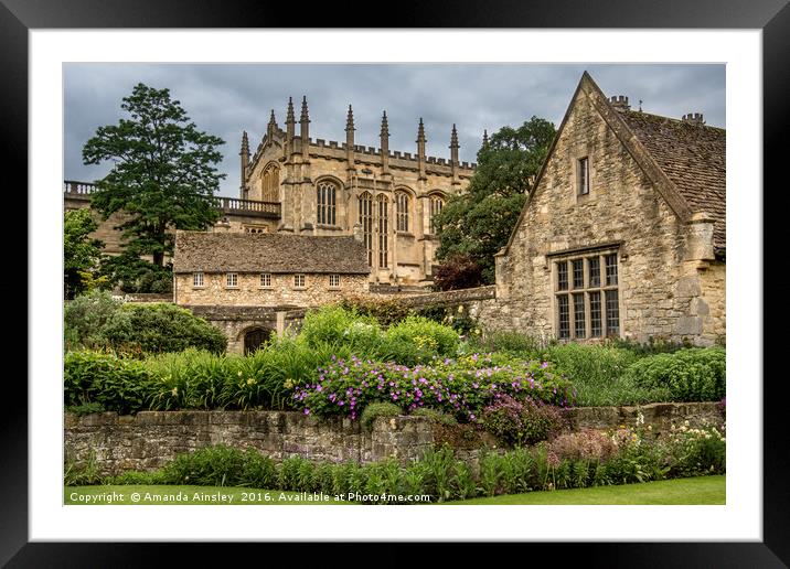 Oxford Cathedral and Garden Framed Mounted Print by AMANDA AINSLEY