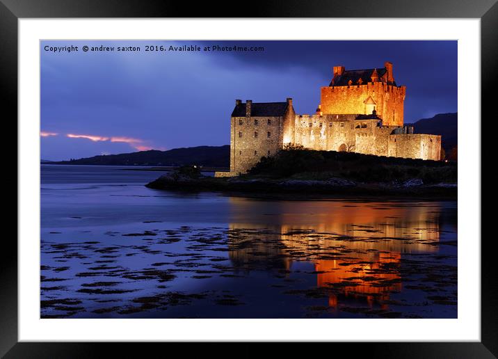 CASTLE EILEAN DONAN CASTLE Framed Mounted Print by andrew saxton