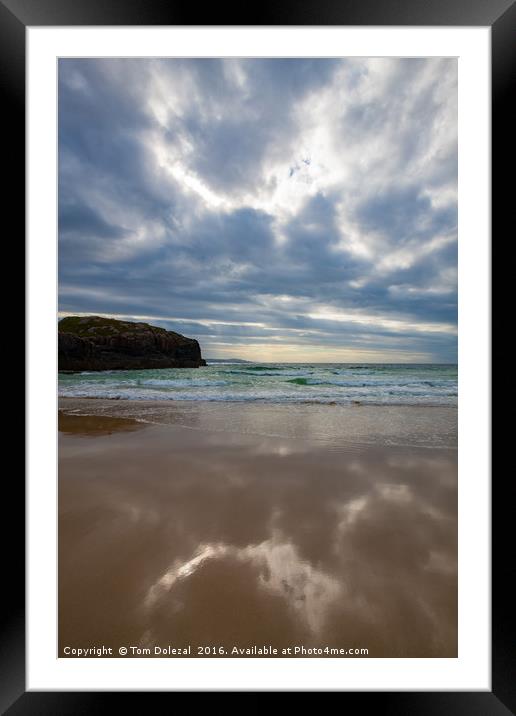 Beach reflections. Framed Mounted Print by Tom Dolezal