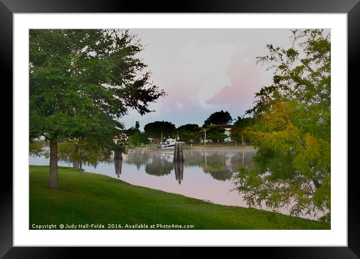 Morning Reflections Framed Mounted Print by Judy Hall-Folde