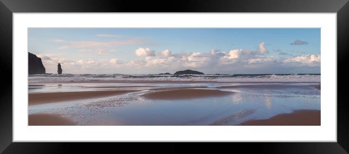 Sandwood Bay Panorama Framed Mounted Print by Derek Beattie
