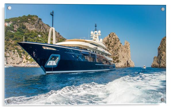 Capri Yacht Acrylic by john harwood