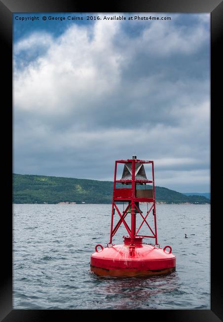 Lonely Buoy Framed Print by George Cairns