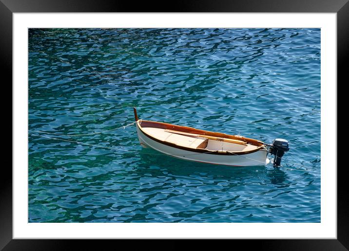 Lonely boat Framed Mounted Print by Ranko Dokmanovic