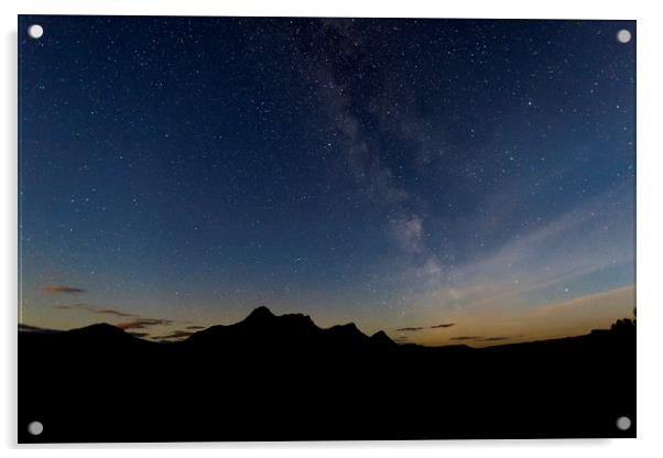 Milky Way Over Ben Loyal Acrylic by Derek Beattie