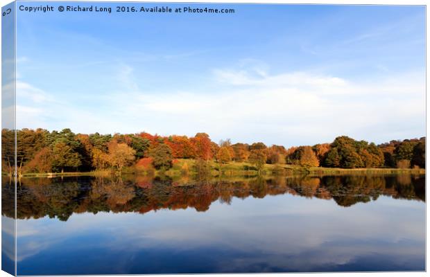 Golden Reflections of Autumn colours Canvas Print by Richard Long