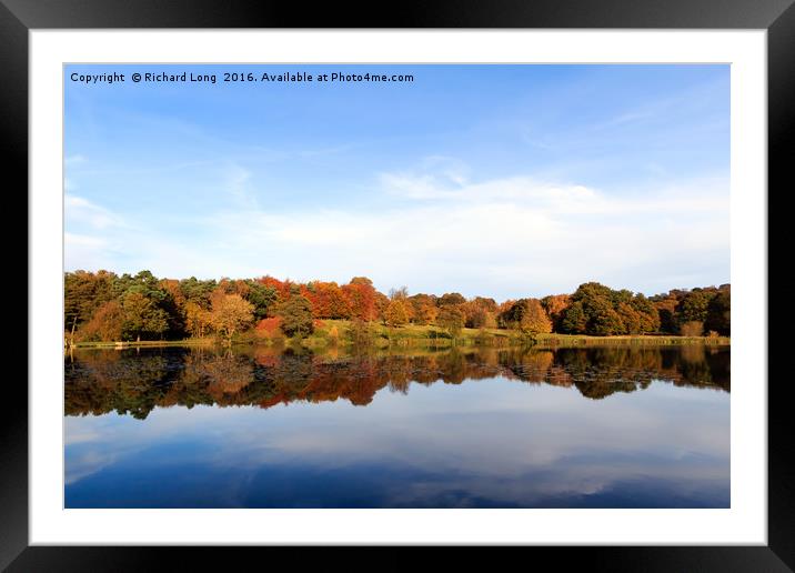 Golden Reflections of Autumn colours Framed Mounted Print by Richard Long