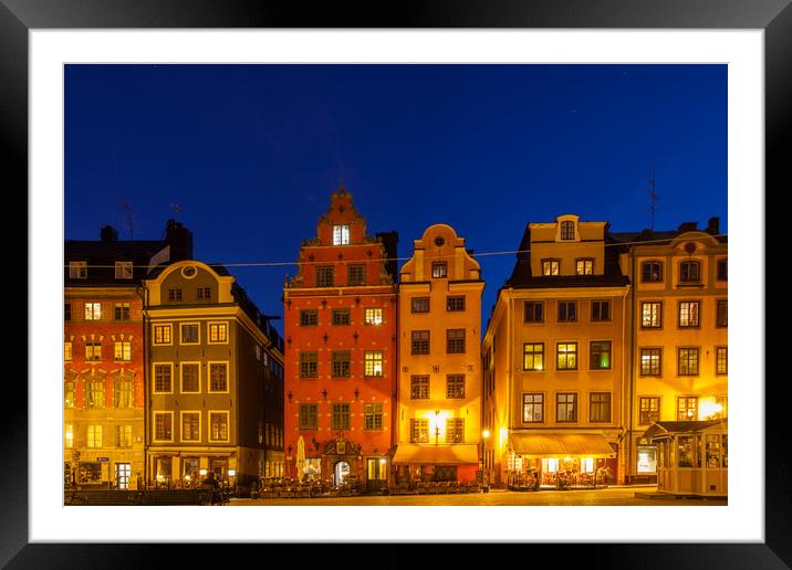 Stor Torget @ night Framed Mounted Print by Thomas Schaeffer