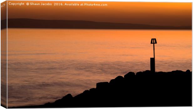 Sunset silhouette  Canvas Print by Shaun Jacobs