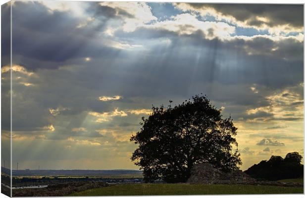 Hadleigh Castle storm clouds HDR Canvas Print by David French