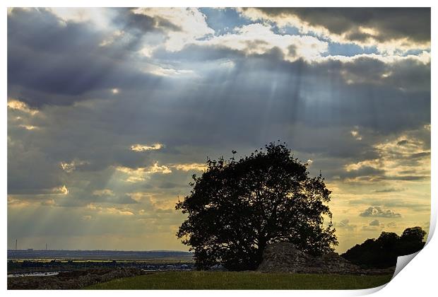 Hadleigh Castle storm clouds HDR Print by David French