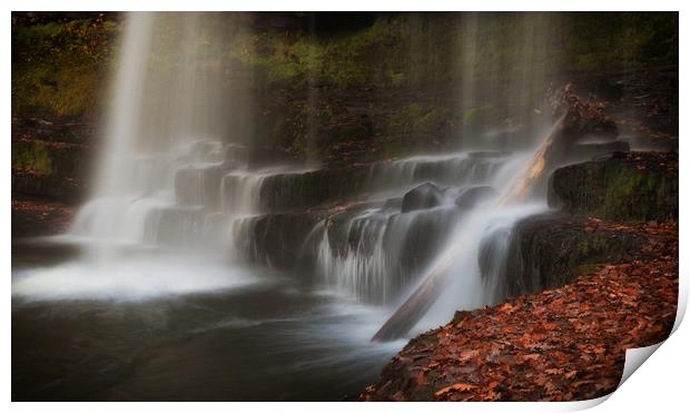 Sgwd yr Eira waterfall Print by Leighton Collins