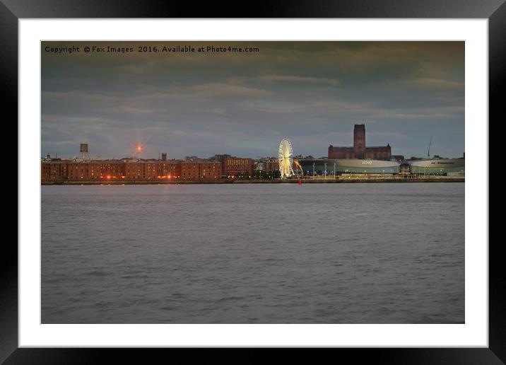 Liverpool view Framed Mounted Print by Derrick Fox Lomax