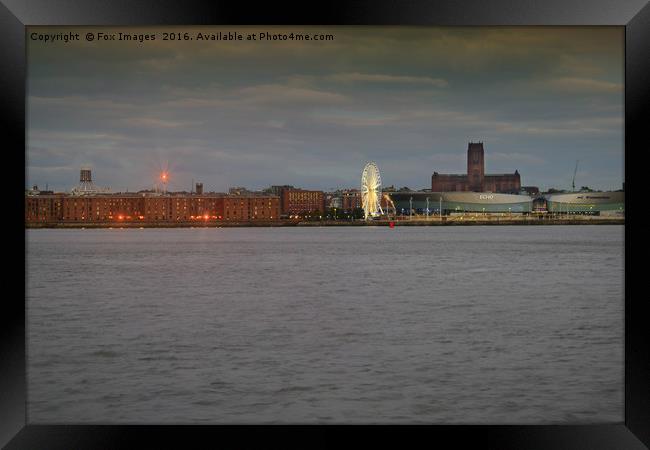 Liverpool view Framed Print by Derrick Fox Lomax