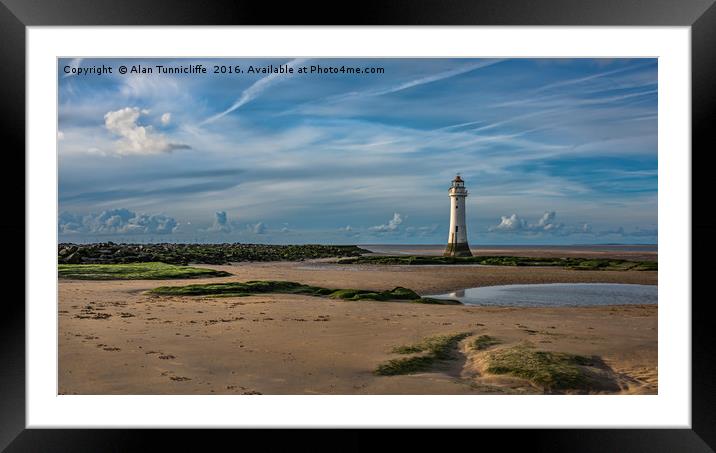 Perch Rock lighthouse Framed Mounted Print by Alan Tunnicliffe