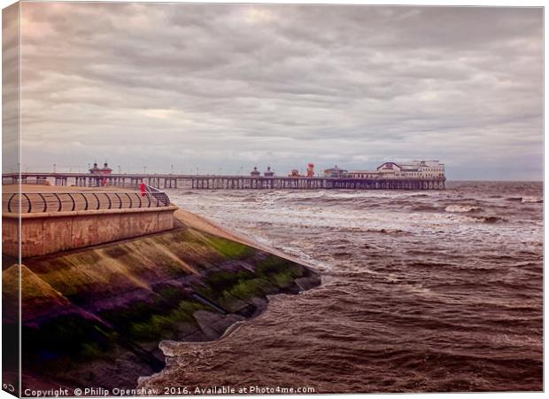 Blackpool North Pier at twilight Canvas Print by Philip Openshaw