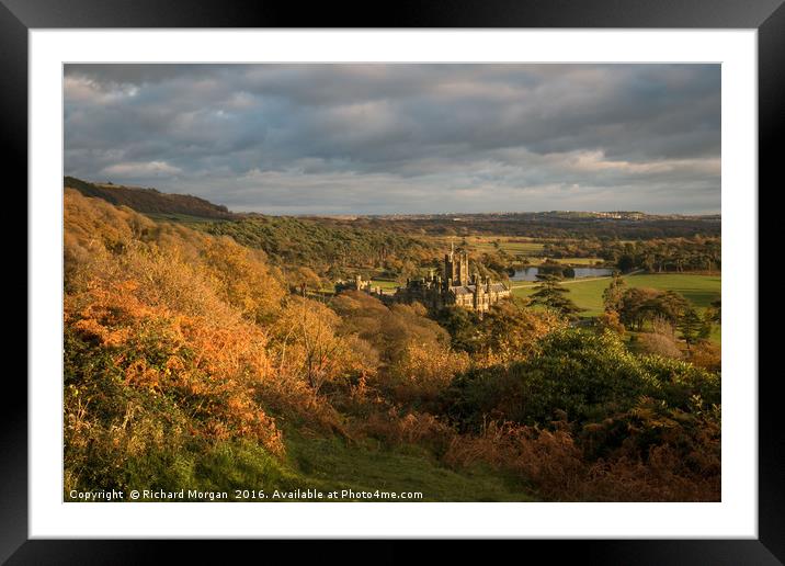 Autumnal colour at Margam Castle Framed Mounted Print by Richard Morgan