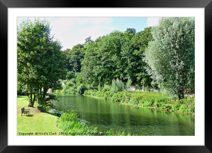 The River In Summer Framed Mounted Print by Nicola Clark