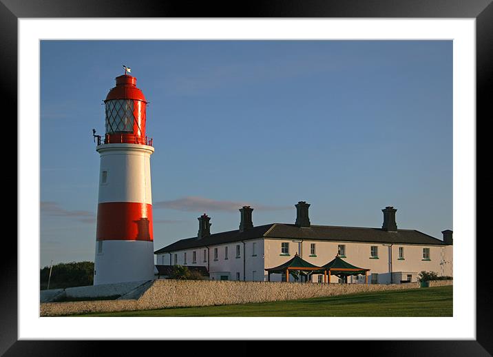Souter Lighthouse in Sunderland Framed Mounted Print by Oxon Images